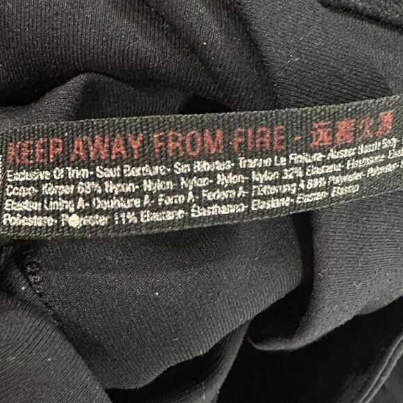 Free People FP Movement Shanti Straight Leg Pants Womens M Black Crossover Waist - Picture 15 of 15